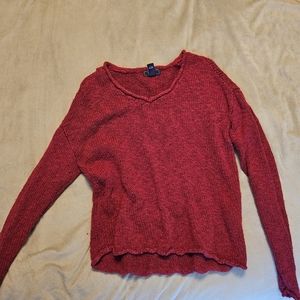 Red/Burgundy woven Sweater
